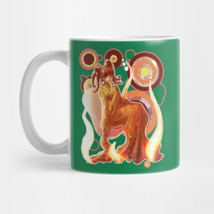 Fire Kimono Girl Mug